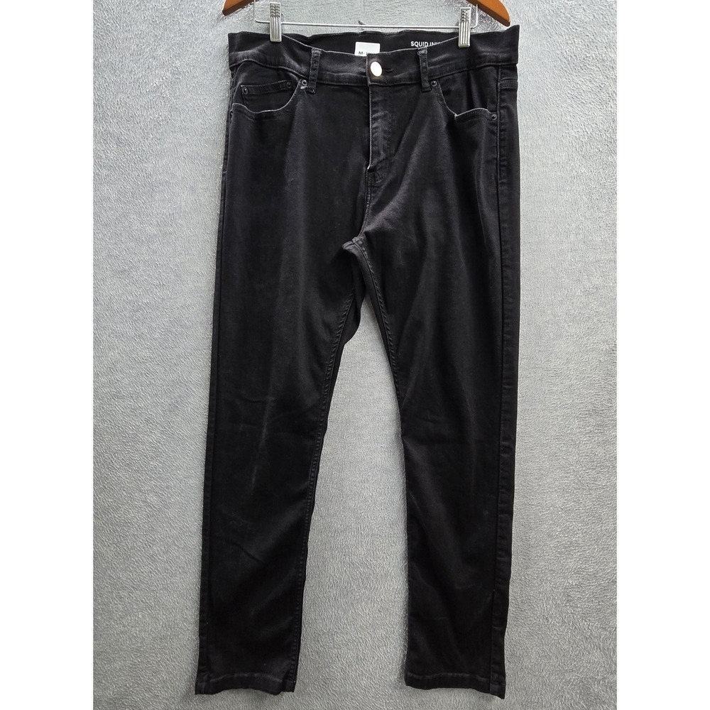 Mugsy Men Jeans 36X32 Black Denim Squid Inks 26"‎ Inseam
